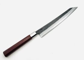 八角胡桃柄　鉄・鋼（青二）　柳8.5寸　アウトレット品　