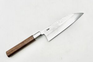 八角胡桃柄 銀三ステンレス 和柄包丁(唐草)5.5寸 アウトレット品